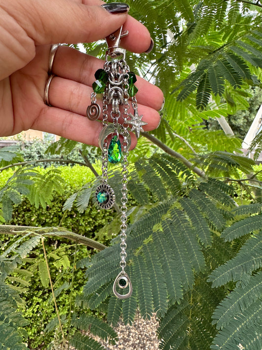 Once in a green moon key/bag dangle
